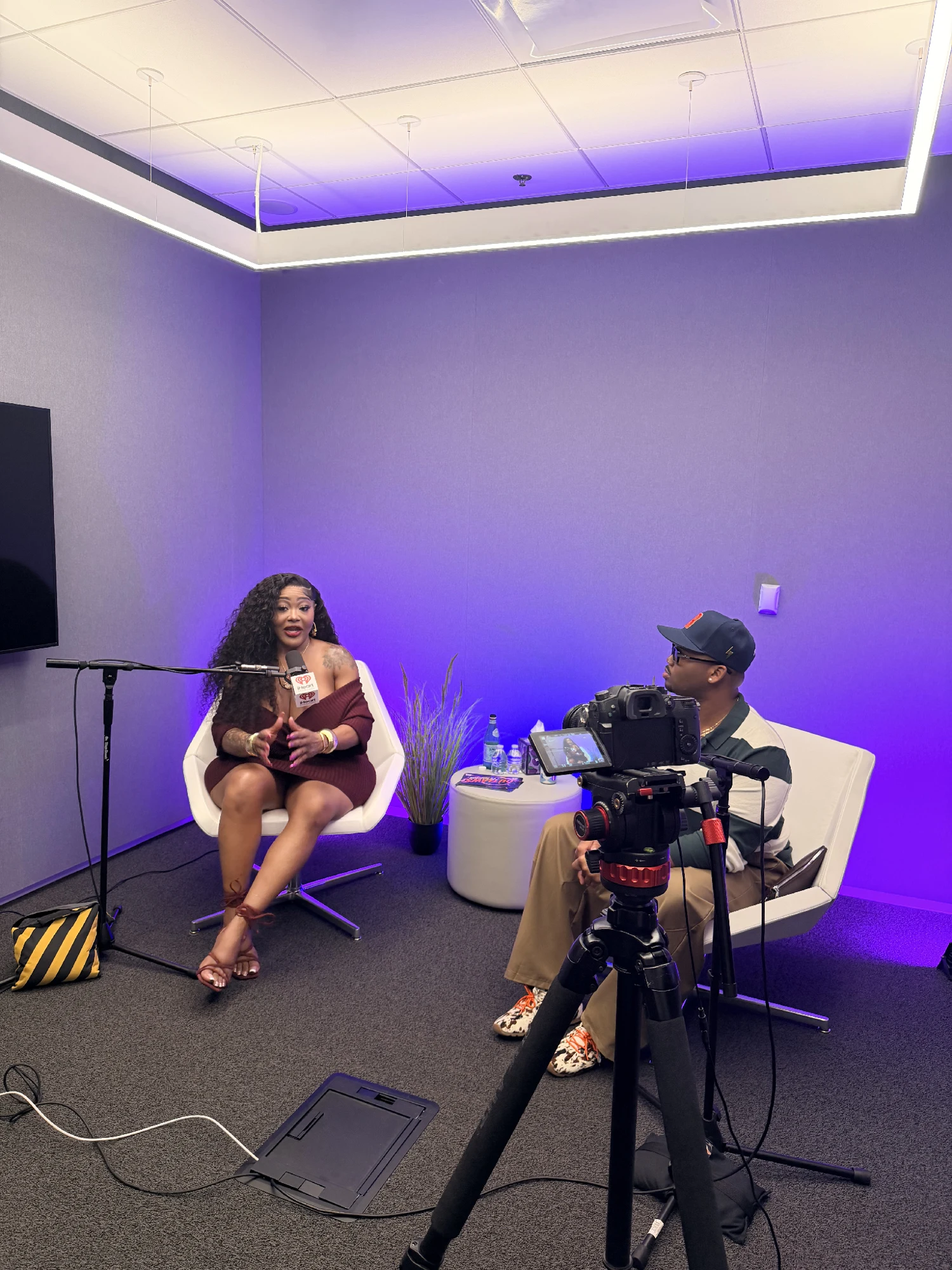 notkarltonbanks during an interview in a studio